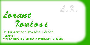 lorant komlosi business card